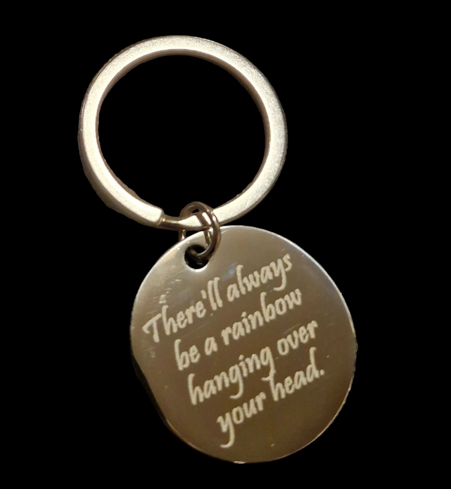 Personalised Round Stainless Steel Keyring