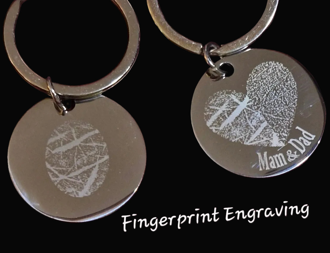 Both sides can be engraved with a photo or company logo or a fingerprint